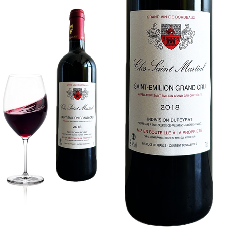 2018 Saint Emilion Grand Cru CLOS SAINT MARTIAL- Rotwein